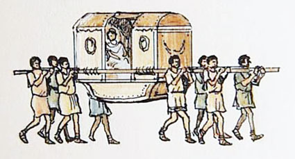 Illustration of a sedan chair